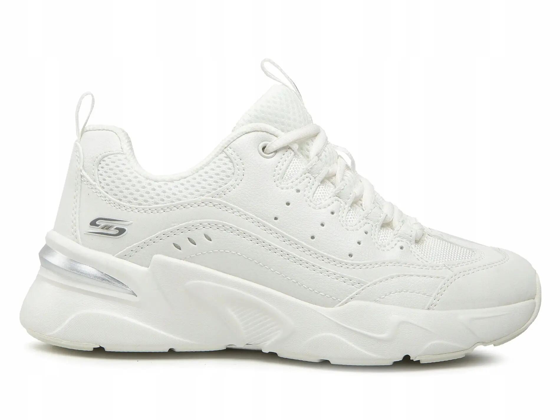 BUTY damskie SKECHERS BOBS BAMINA 117355-OFWT białe niskie na co dzień 39,5 3/6