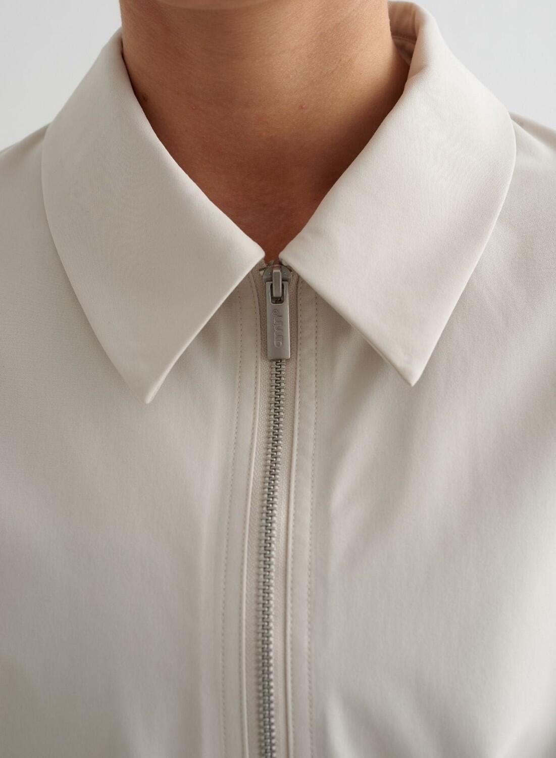 Dames Zip Jas Waterdicht Beige 6/6