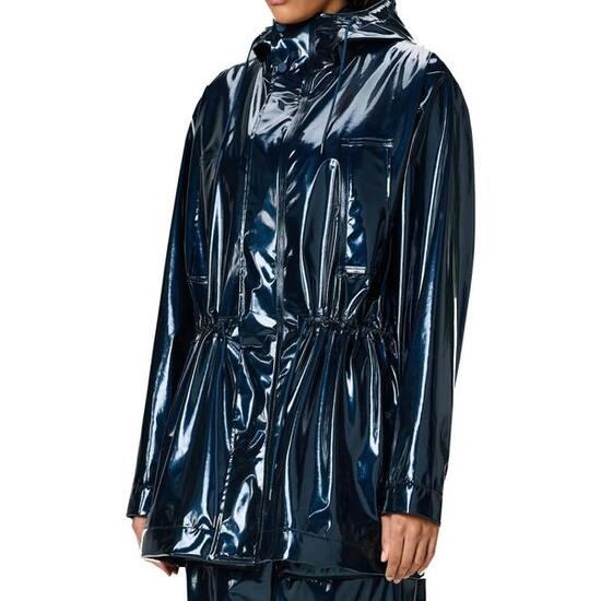 Kurtka RAINS BOLD LONG JACKET W3 Niebieski