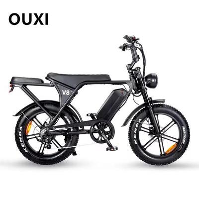 Ouxi v8 5.0 2025 edition fatbike inclusief alarm . achterzitje en voetsteuntjes