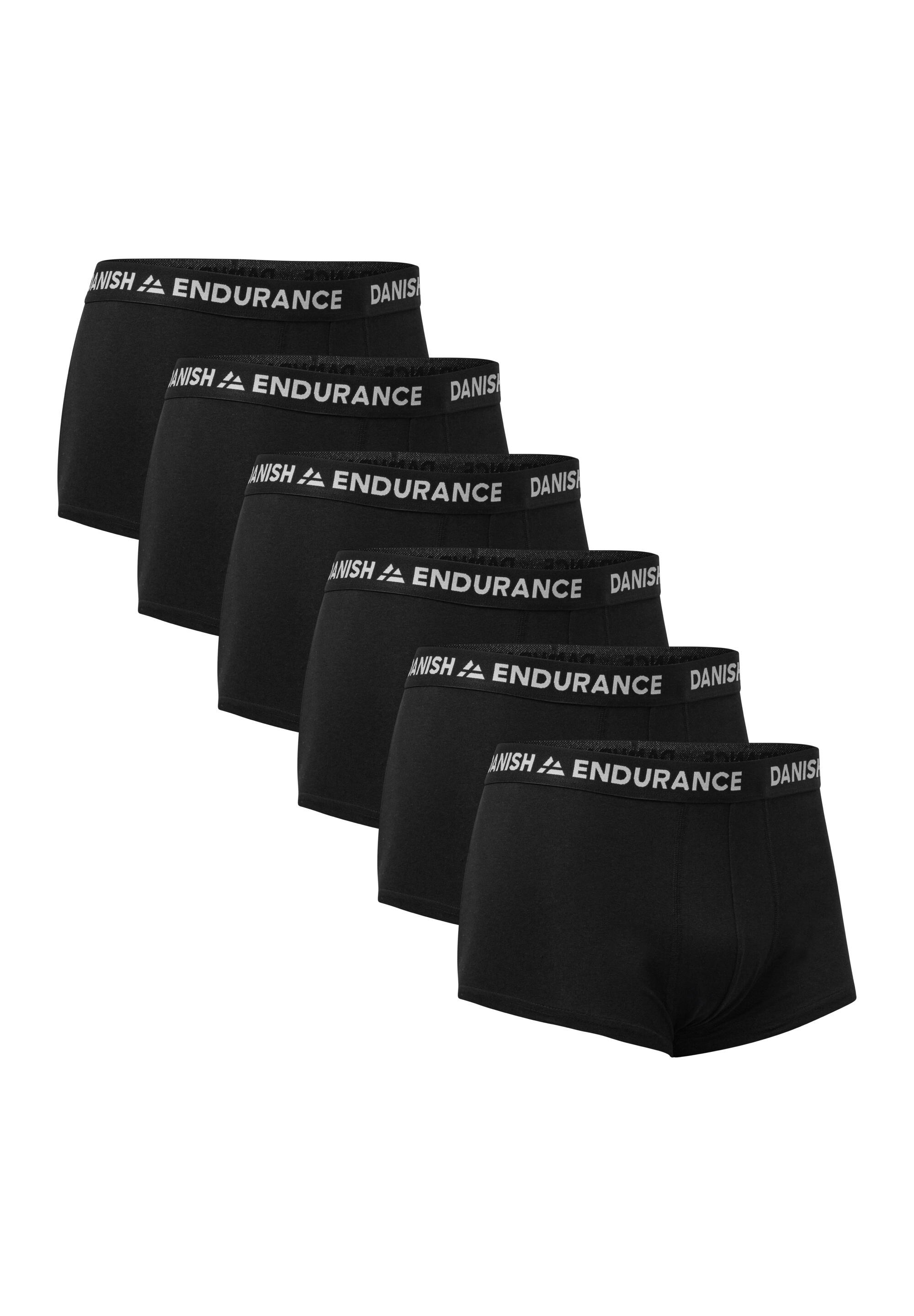 DANISH ENDURANCE Boxershorts Short Trunks schwarz atmungsaktiv hygienisch multifunktional