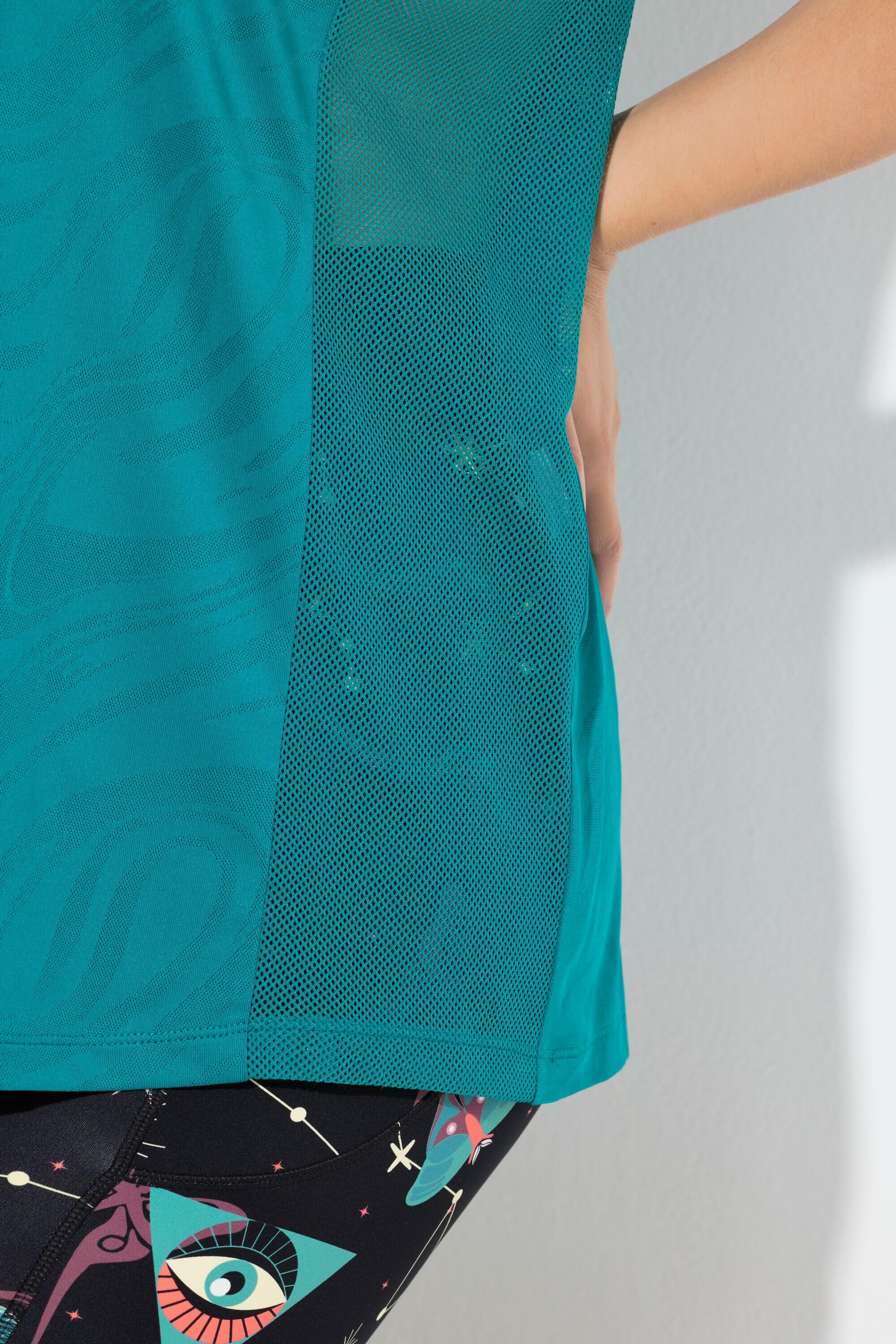 Femme T-shirt technique à col rond et manches courtes empiècements en mesh 4/6
