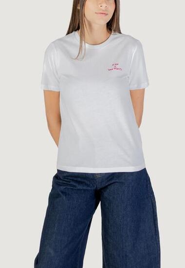 t-shirt crop top ONLADELINA S/S TEE CS JRS FEMME rose fuchsia