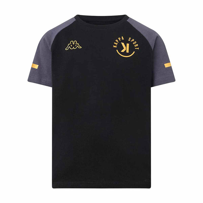 Tricou negru Kappa cu logo, unisex
