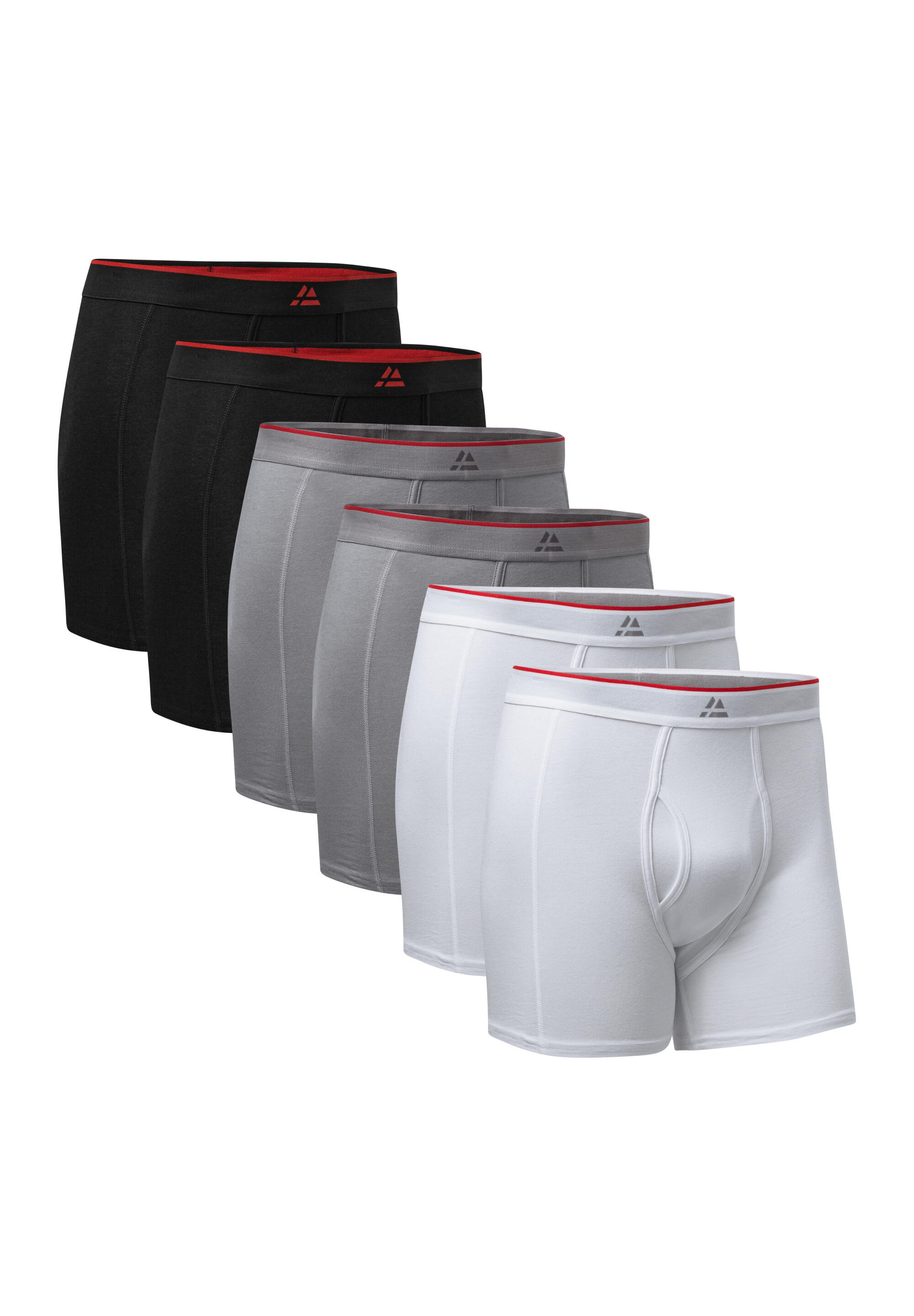 DANISH ENDURANCE Boxershorts Bamboo Trunks w/ fly grau atmungsaktiv hygienisch multifunktional
