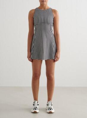 Donna Tennis Vestito Scollo Alto Traspirante Bianco Mandorla