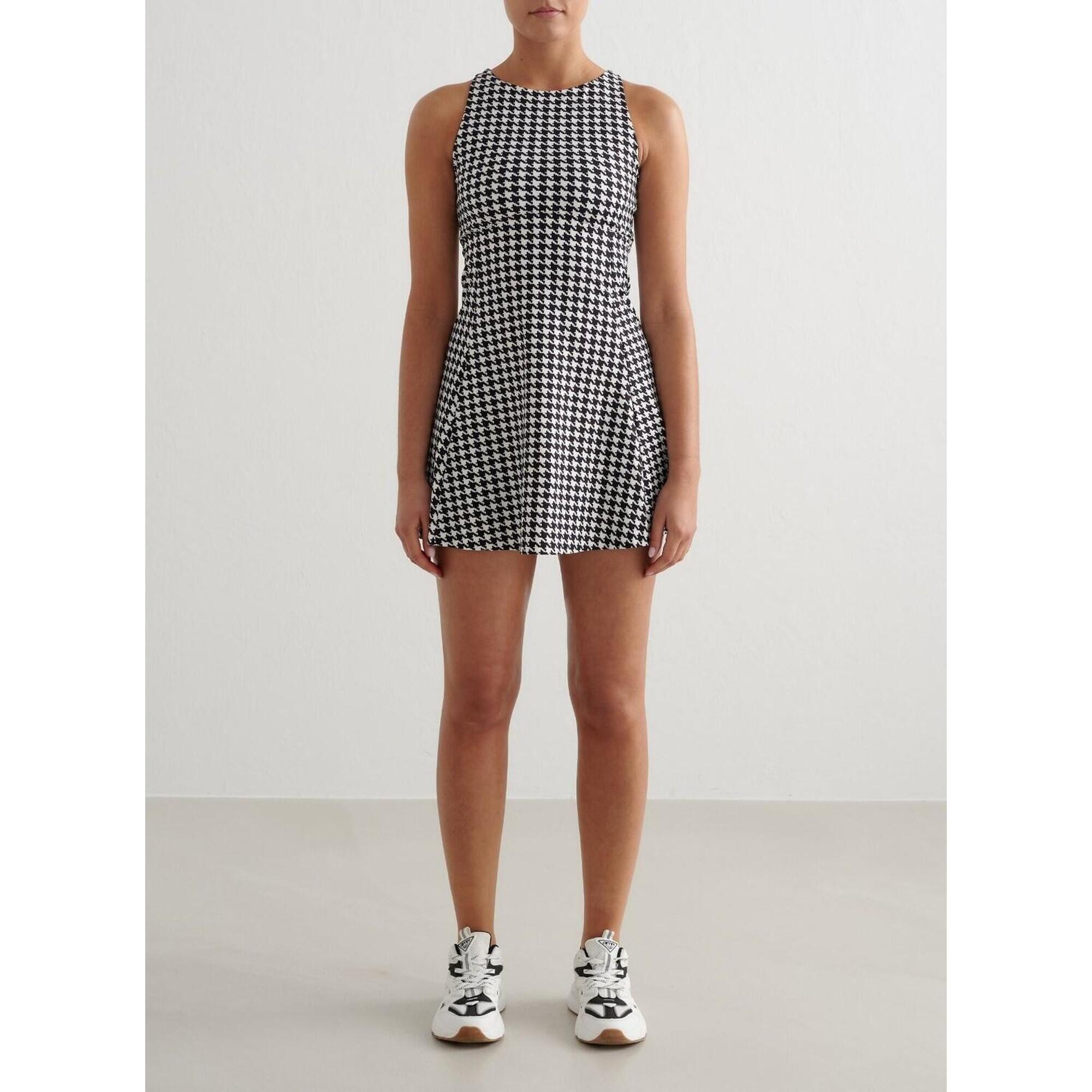 Aim'n - Femme Tennis Robe Col Haut Évacuant L'Humidité Motif Multicolore - Robe - Blanc|noir - 40 M - Decathlon