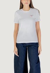 t-shirt crop top ONLADELINA S/S TEE CS JRS FEMME BLANC