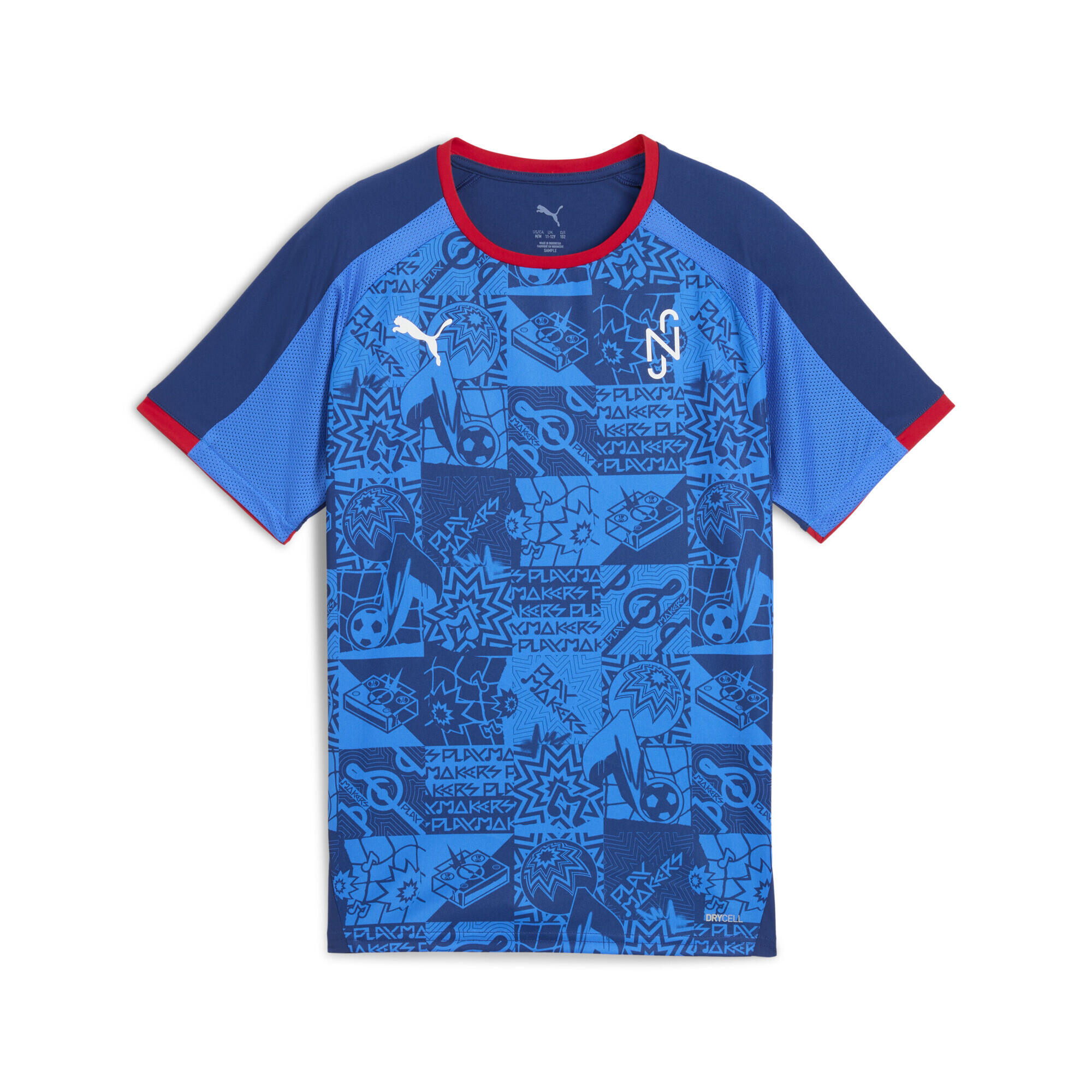 Młodzieżowa koszulka piłkarska Neymar Jr Playmaker PUMA Blazing Blue White Ultra