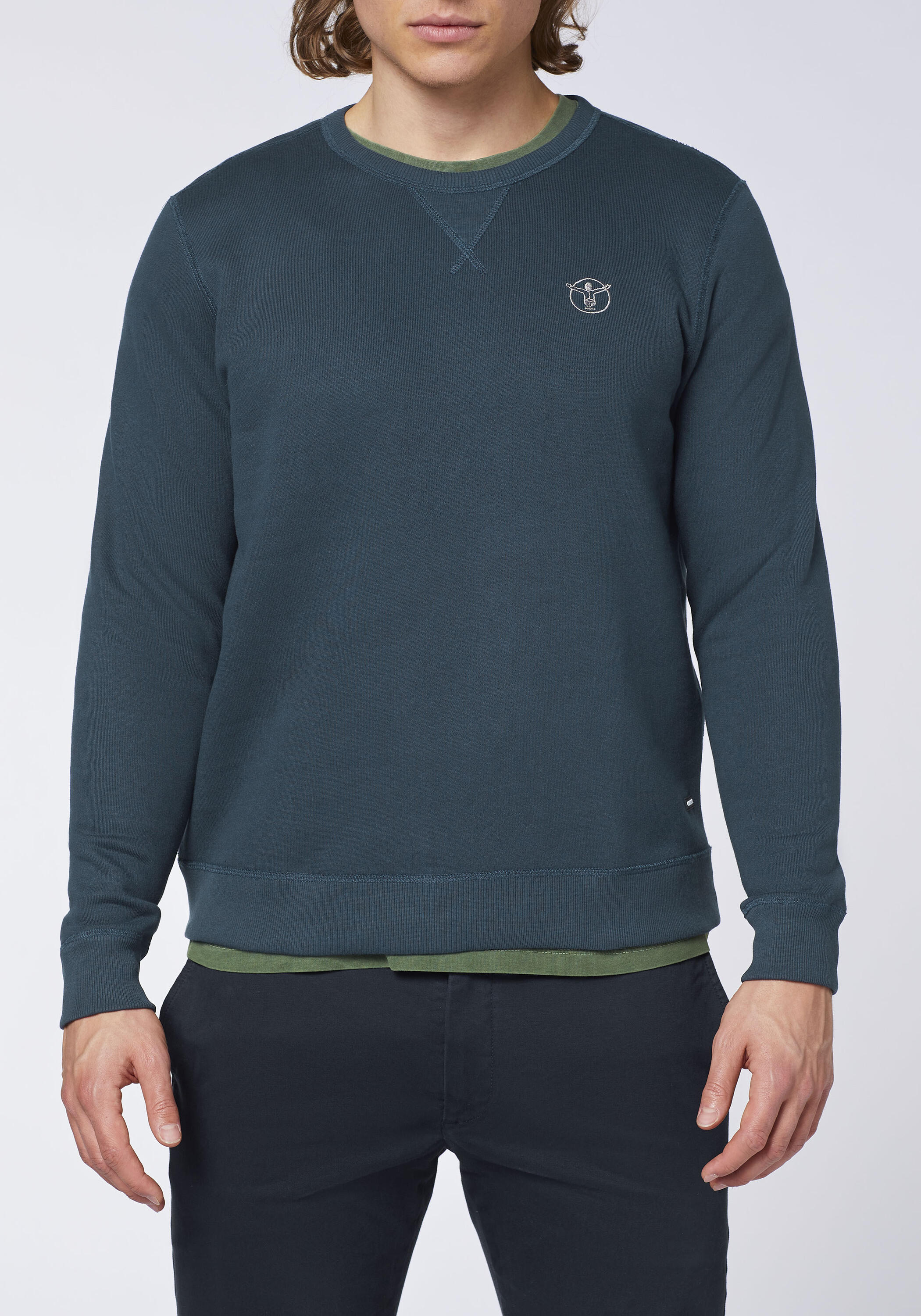 Sweater im Basic-Look mit Logo-Motiv 7/7