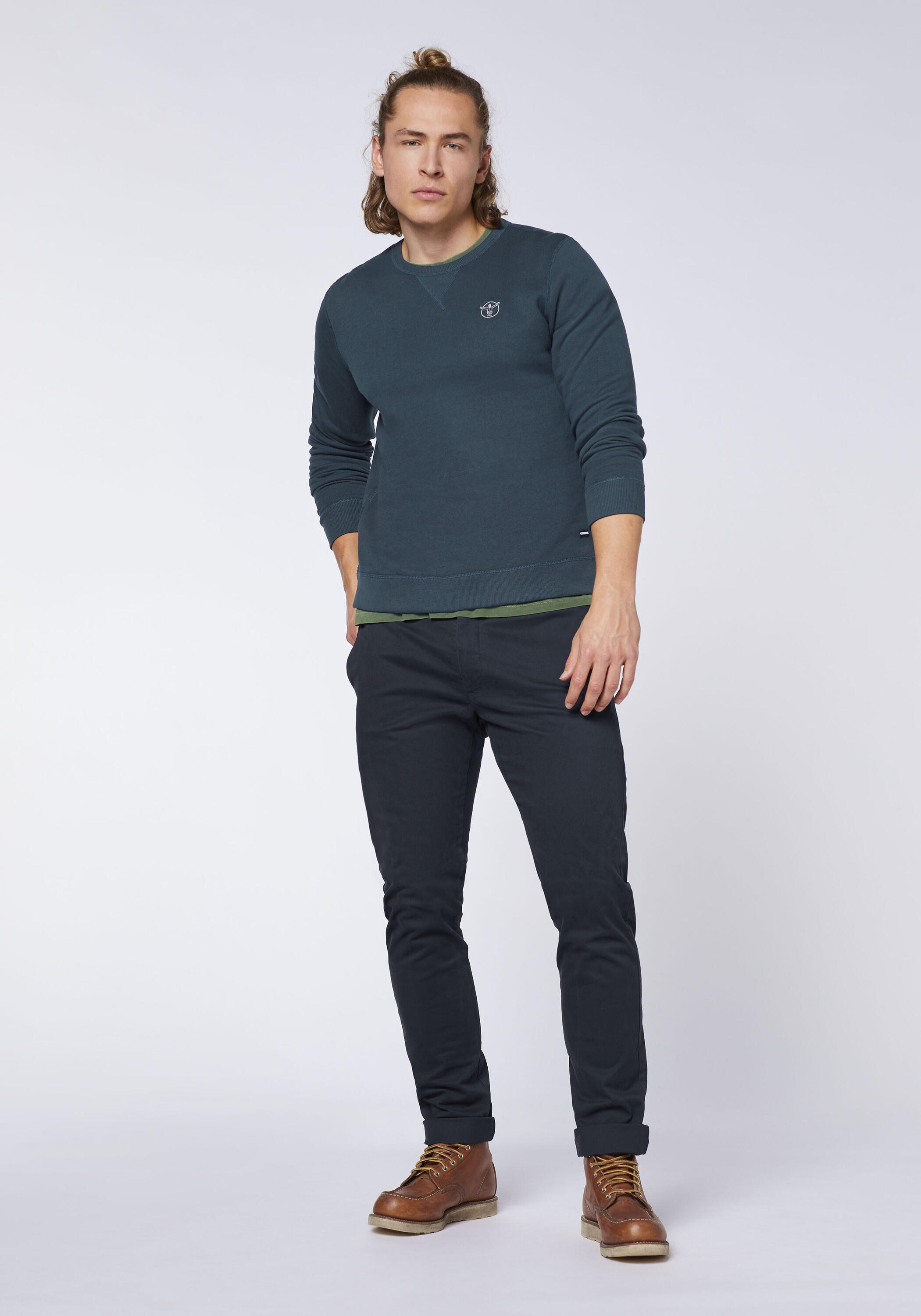 Sweater im Basic-Look mit Logo-Motiv 5/7