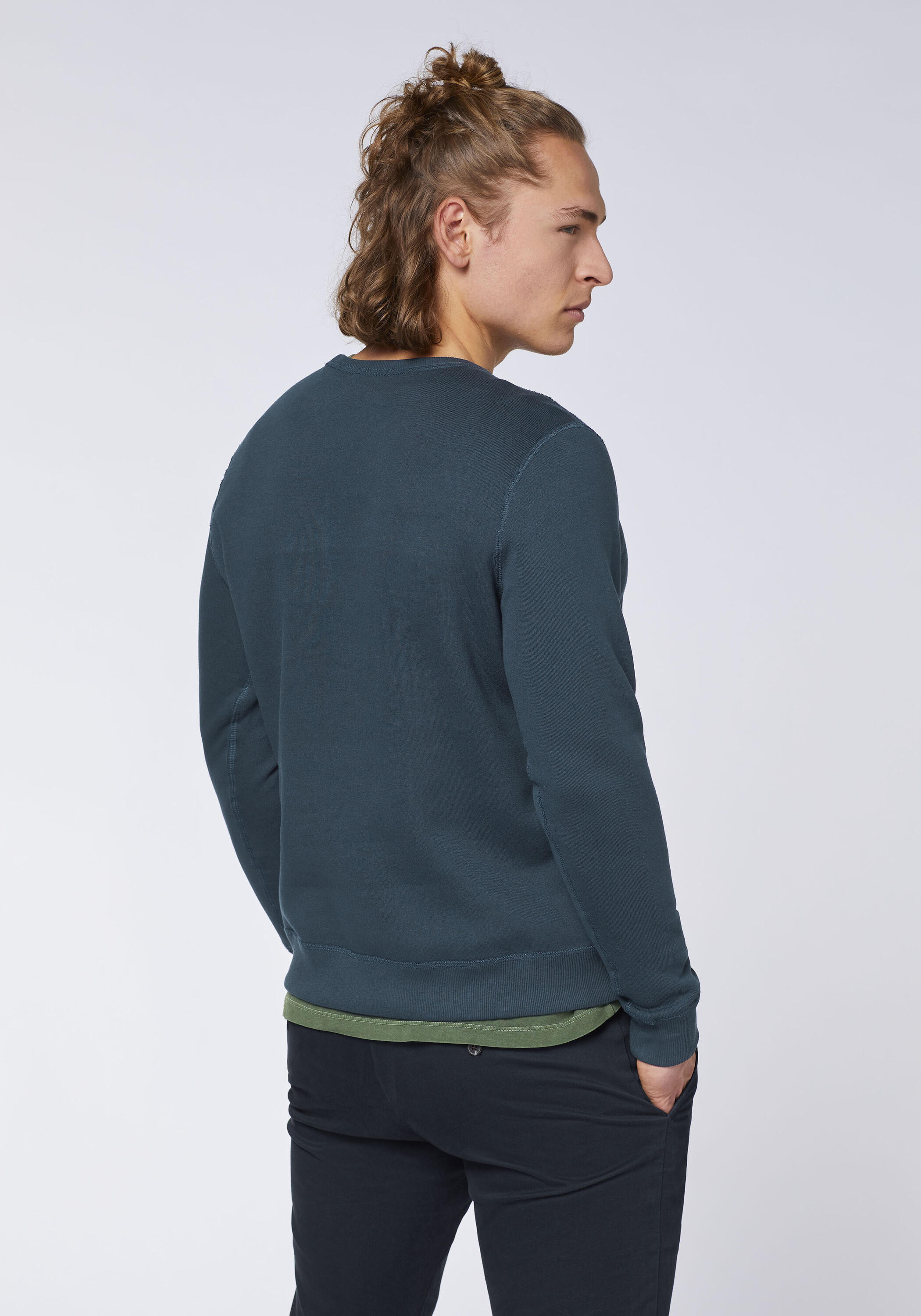 Sweater im Basic-Look mit Logo-Motiv 4/7