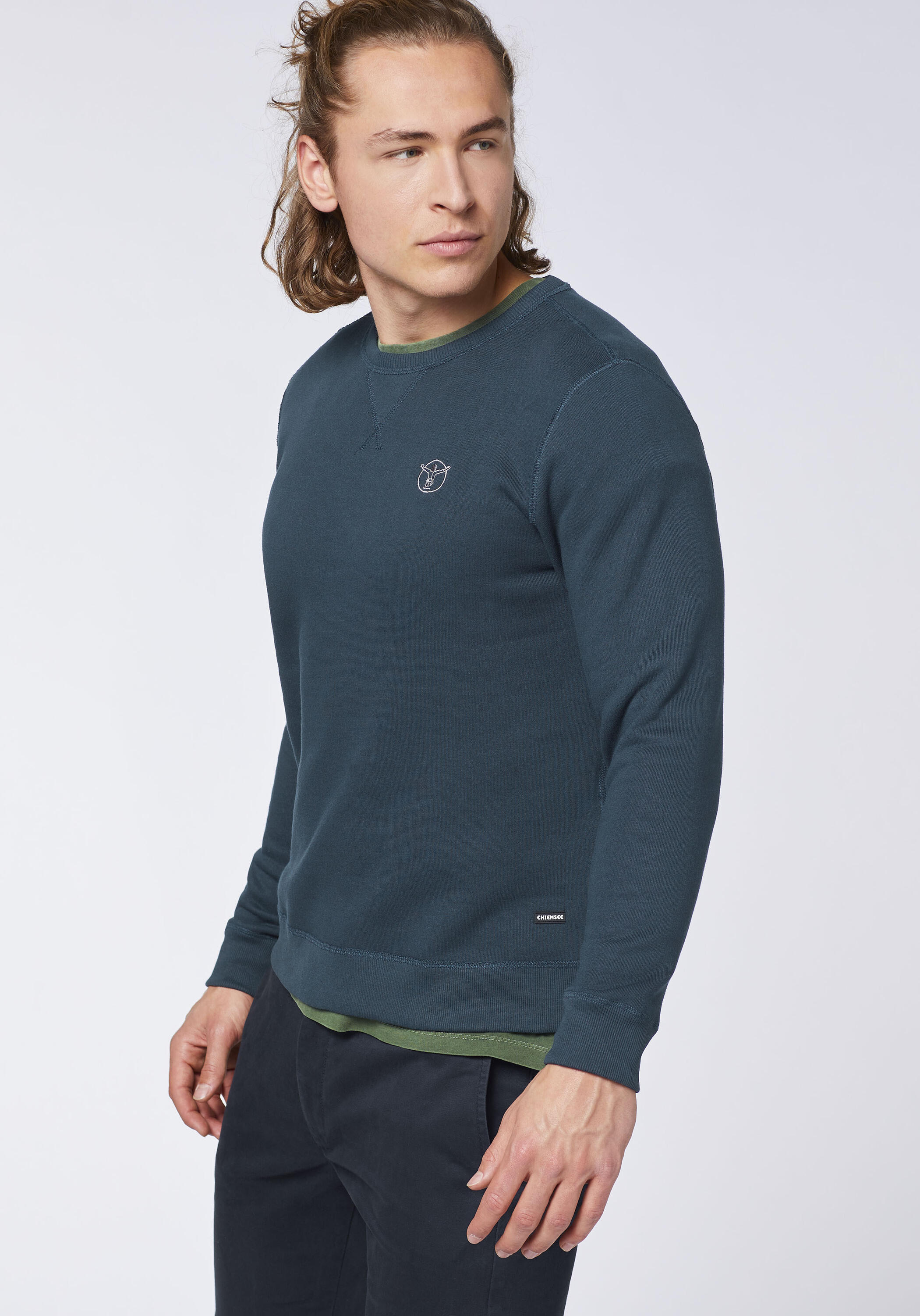 Sweater im Basic-Look mit Logo-Motiv 6/7