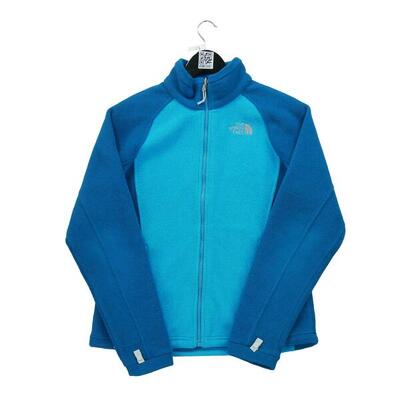 Tweedehands - dames tnf turquoise fleece jas - als nieuw