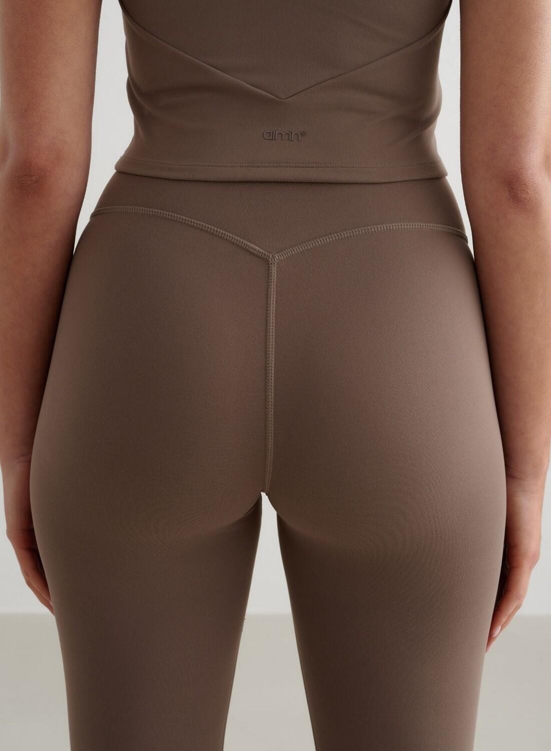 Femme Leggings Évacuation de l'humidité Résistant au Squat Marron 5/6
