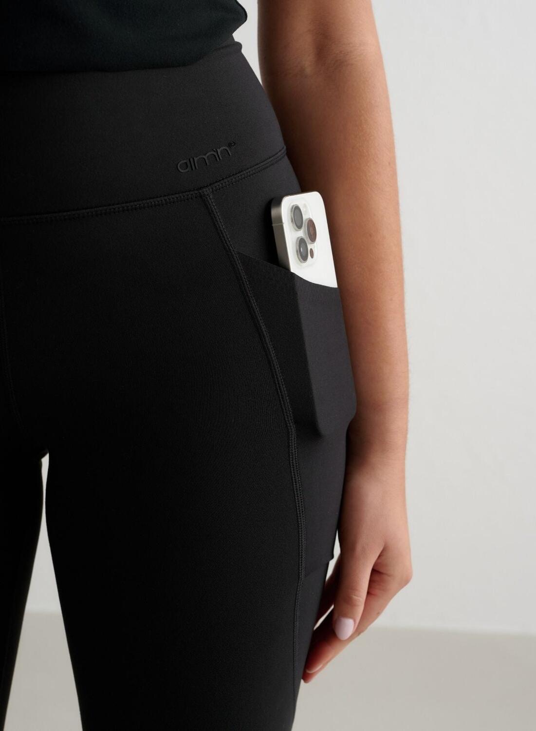 Femme Leggings avec Poches Évacuation de l'humidité Noir 5/6