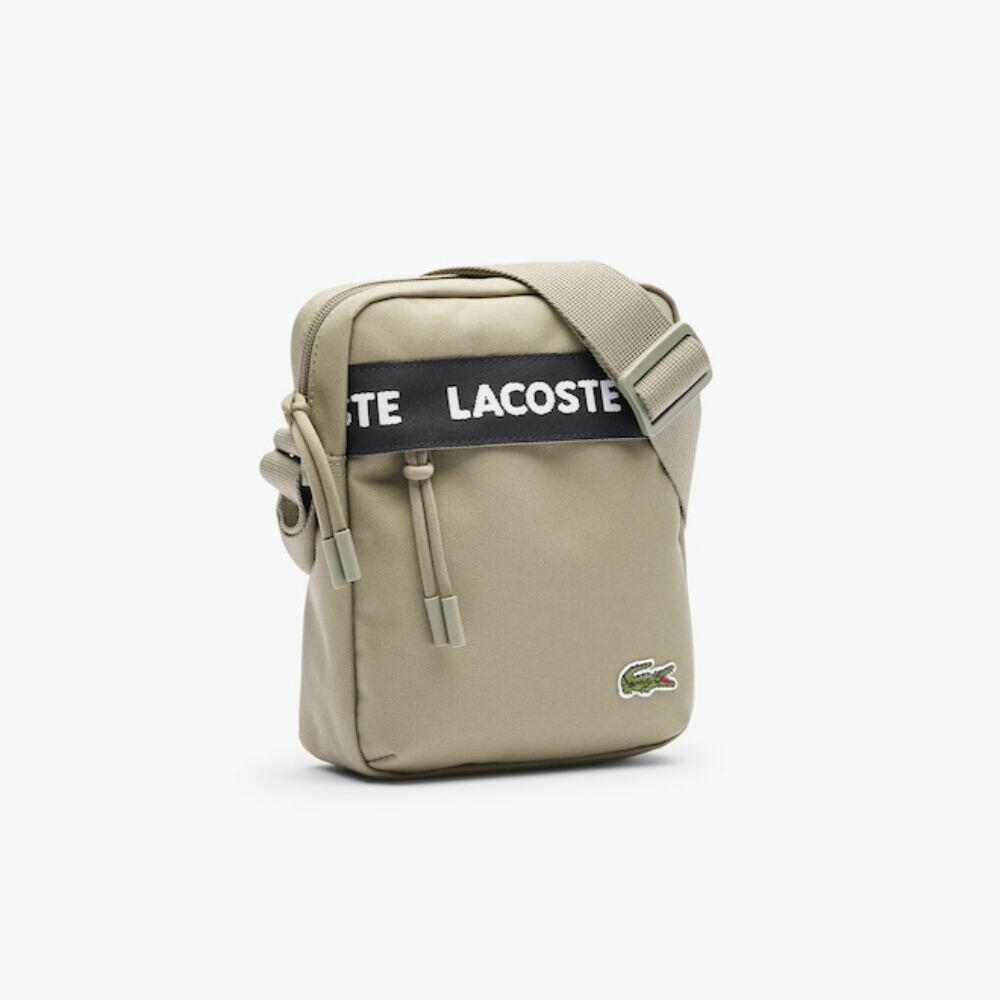Bandolera Verde Kaki Lacoste de Hombre con Logotipo 3/5