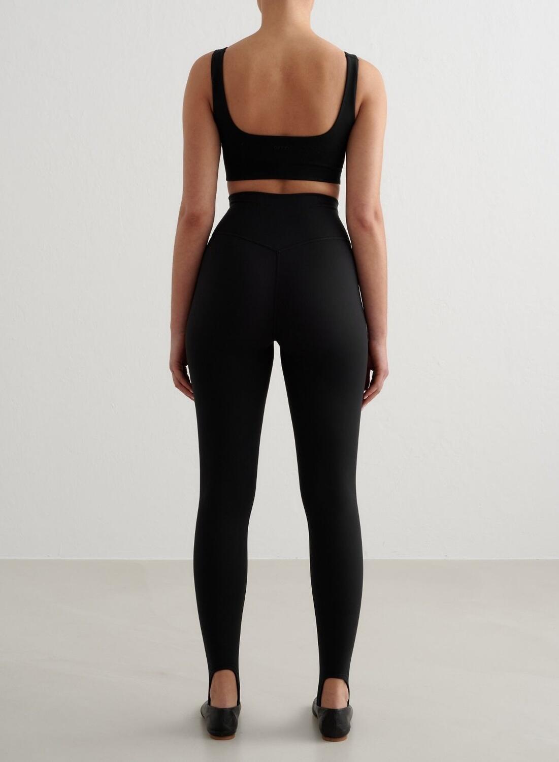 Femme Leggings avec Étriers Évacuation de l'humidité Noir 5/6