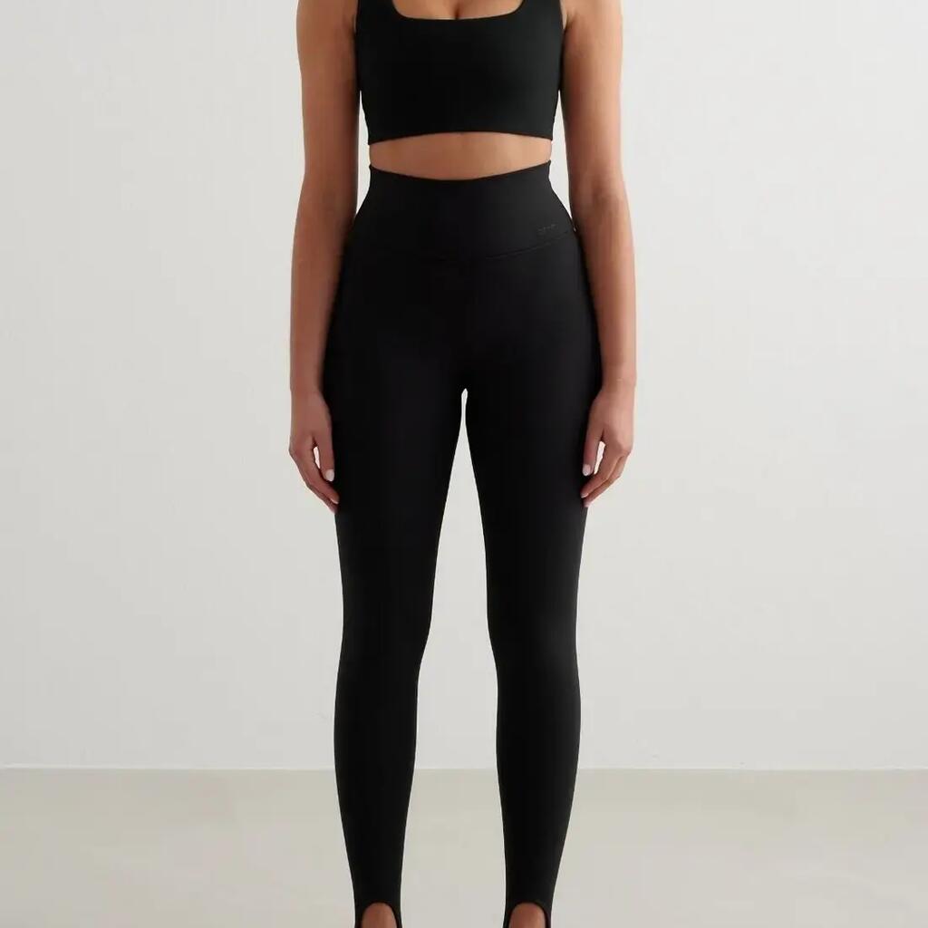 Women's Tights Stirrup High-Waisted Squat Proof Sense Black