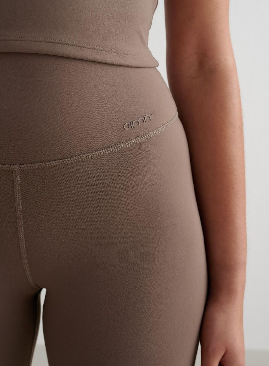 Femme Leggings Évacuation de l'humidité Résistant au Squat Marron 6/6