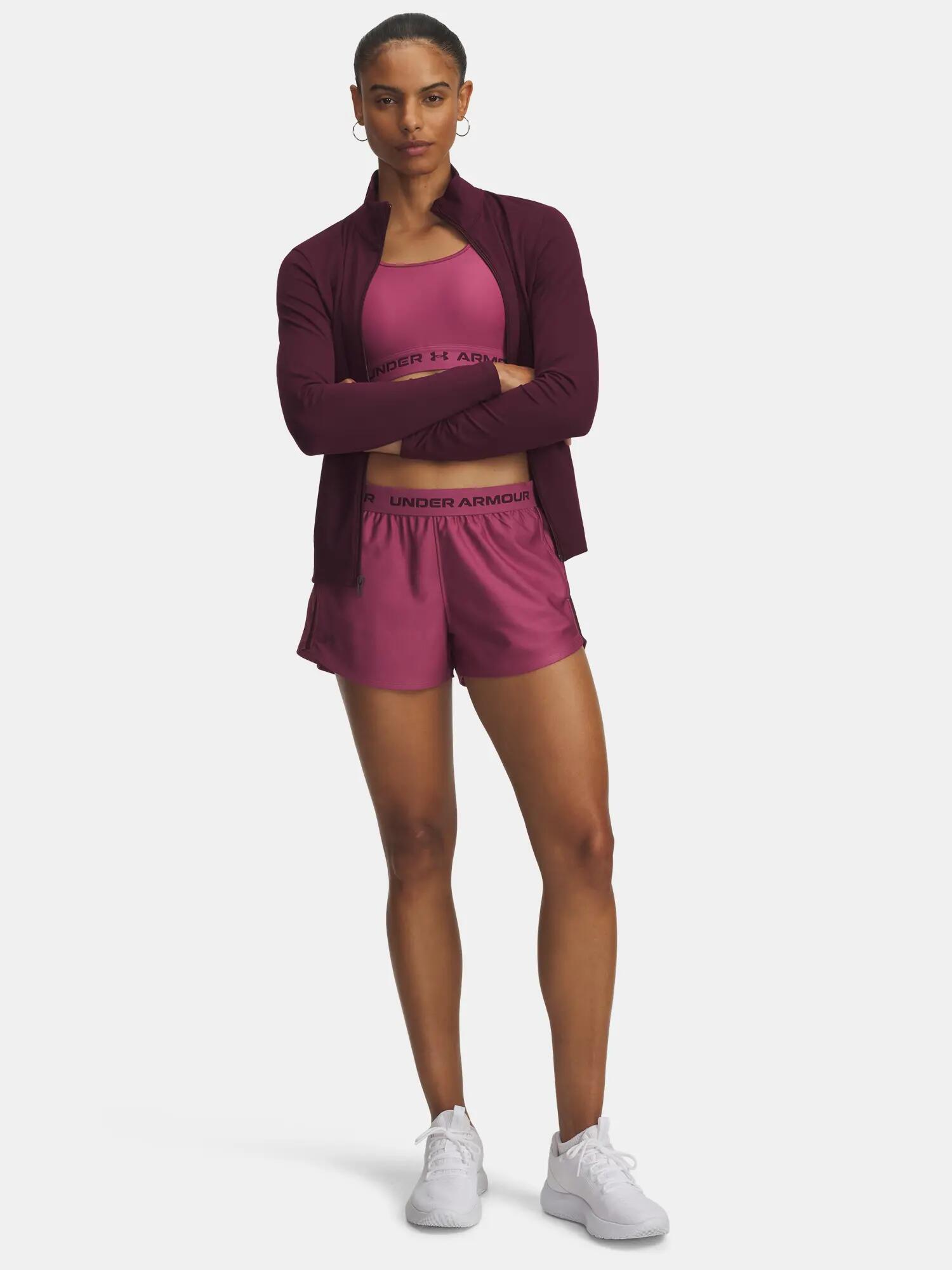 Pantaloncini 2 In 1 Donna Under Armour Play Up Fucsia Crepuscolo 3/3