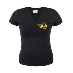 T-shirt en coton pour femme à col V Julius-K9® noir Taille 2XL