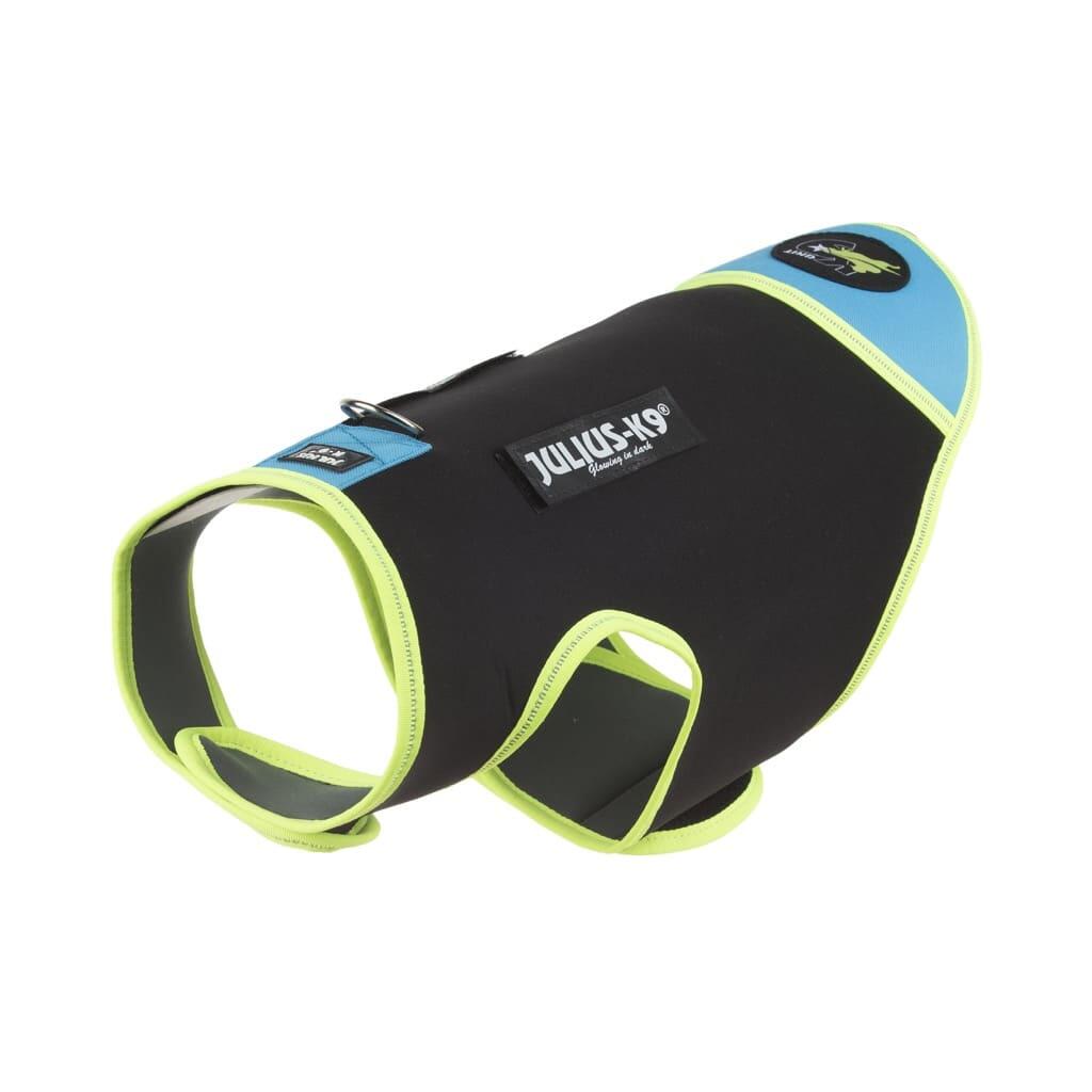 Manteau IDC pour chiens en néoprène BABY 1 noir/bleu aquamarine 1/6