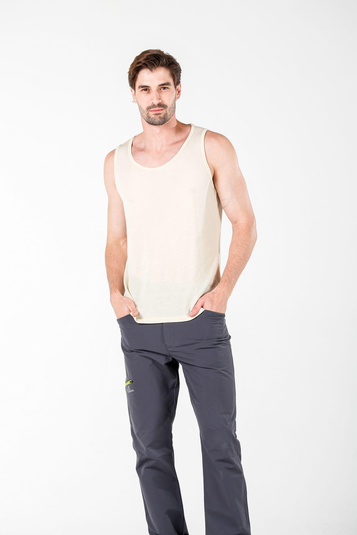 Koszulka męska bez rękawów 100% merino (195 g/m²) Woolona Spring 2/3