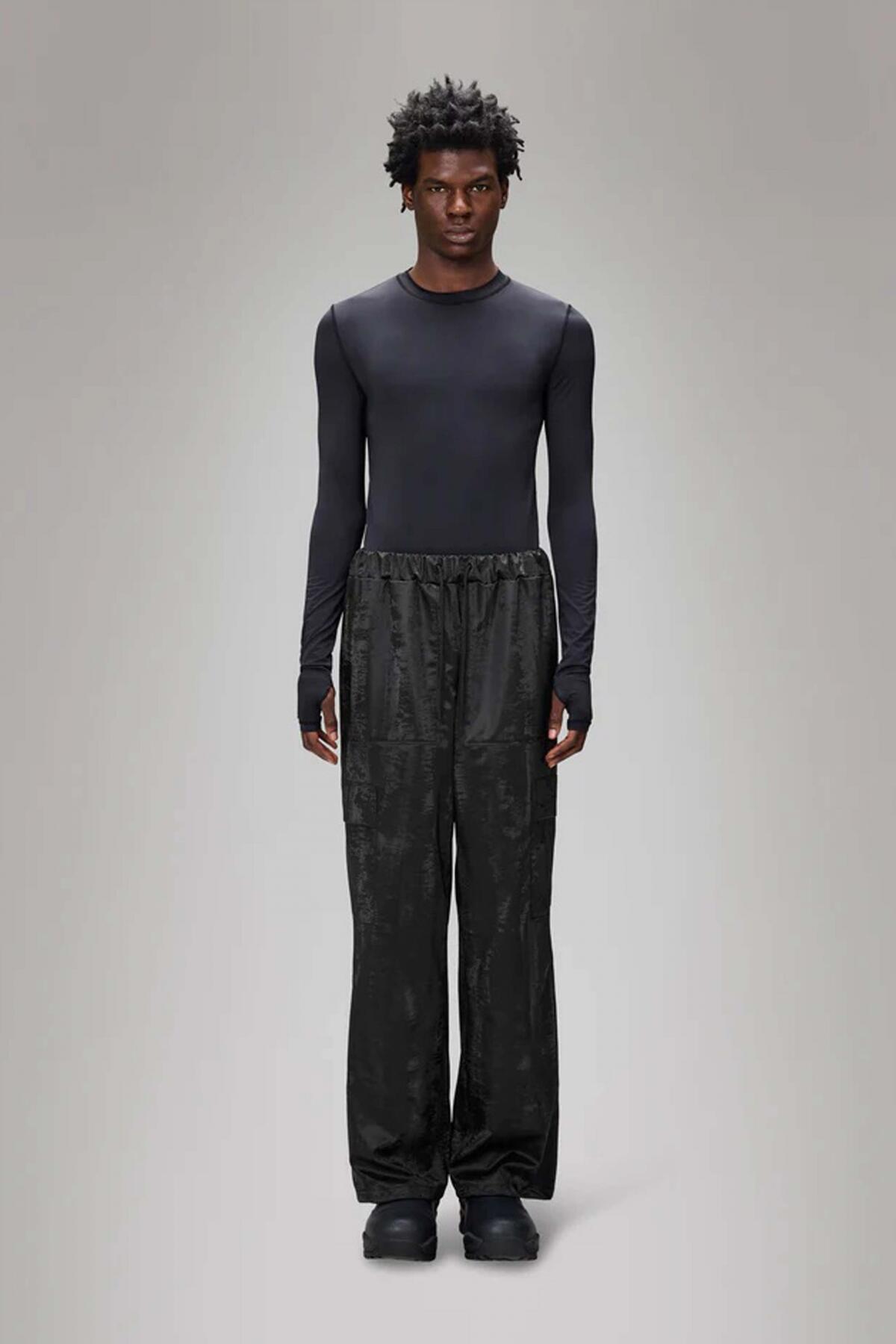 Pantaloni Rains Modello Cargo Rain Pants Wide Colore Nero 5/5