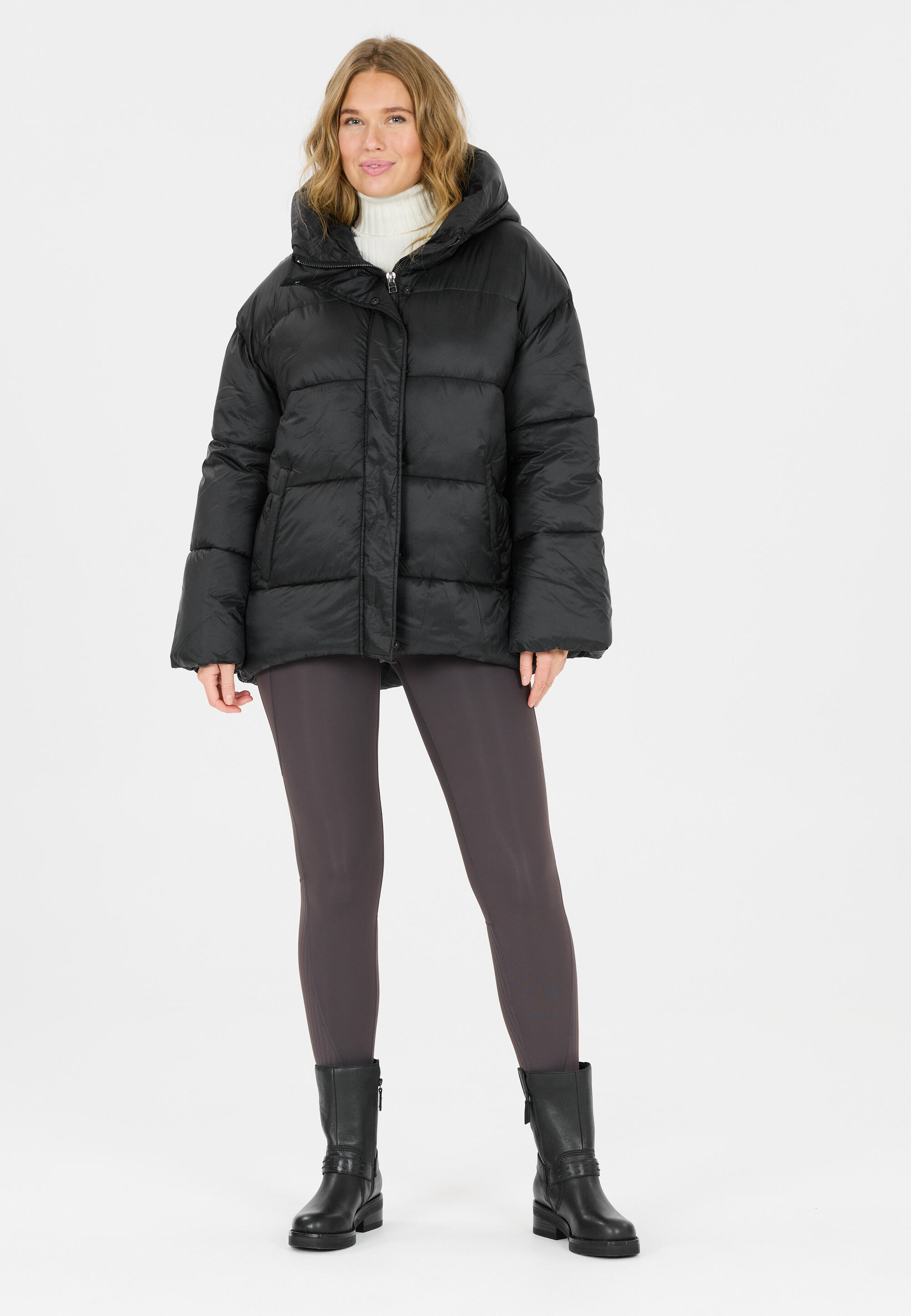 Piumino con cappuccio da donna Athlecia Shaja 3/5