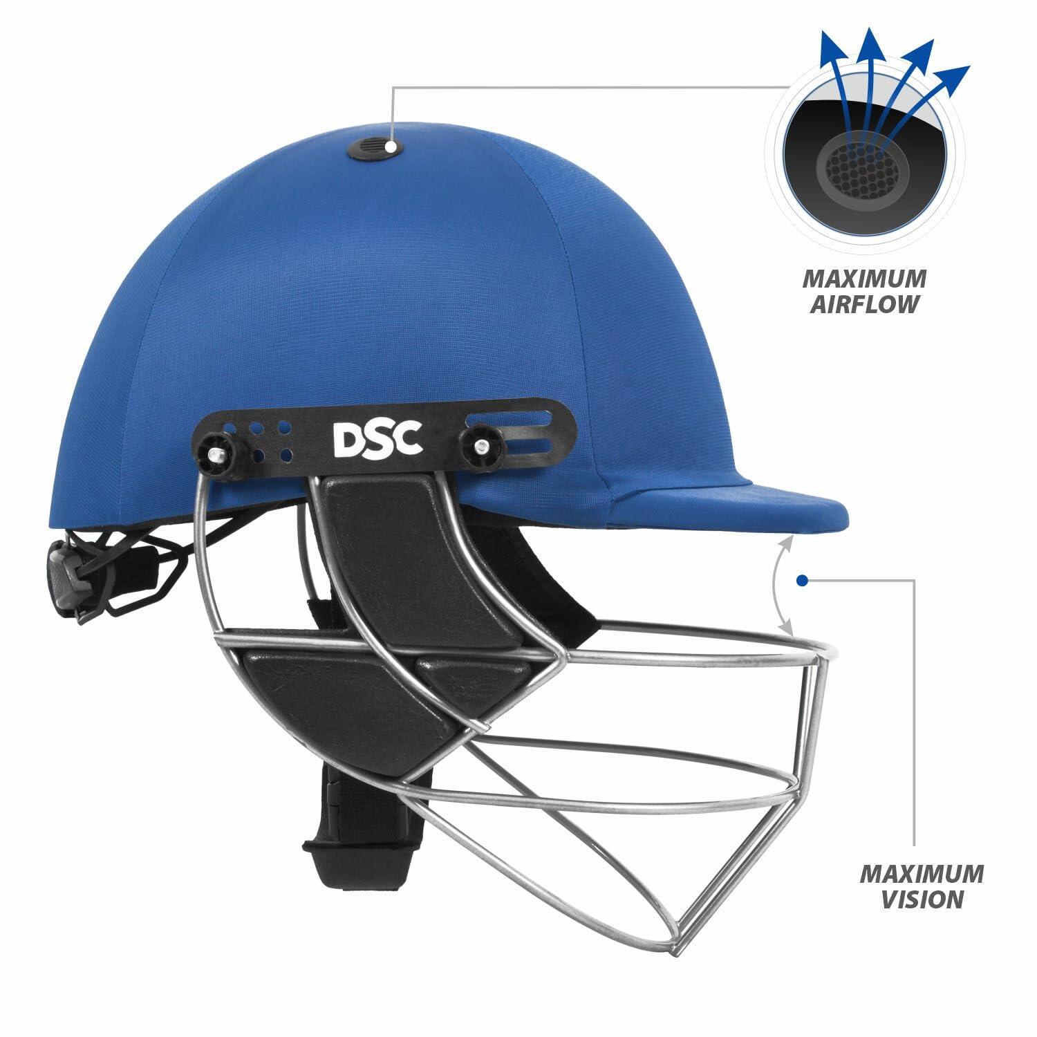 DSC DEFENDER Crickethelm Medium Royalblauw – Verstellbar & Leicht 3/7