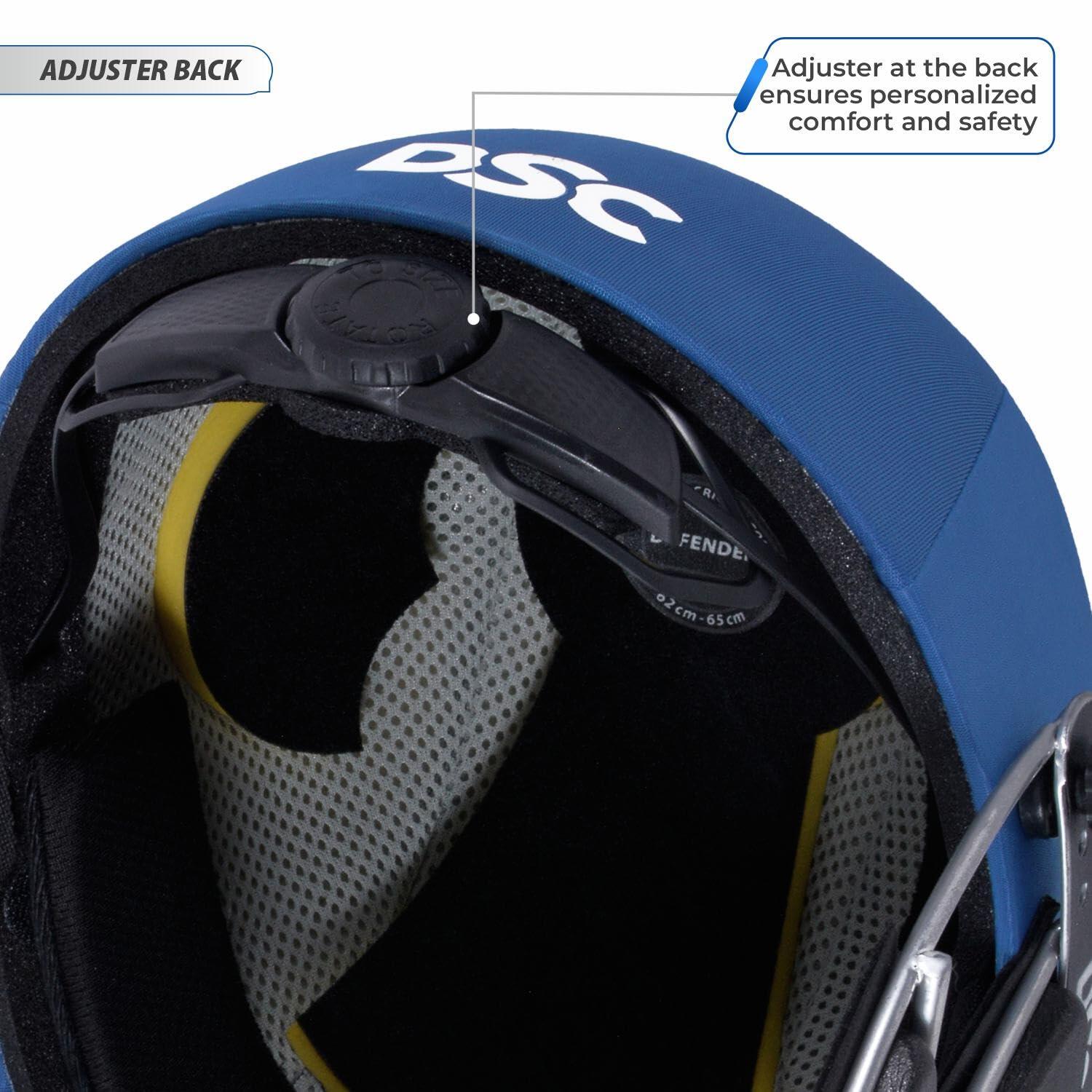 DSC DEFENDER Crickethelm Medium Royalblauw – Verstellbar & Leicht 2/7
