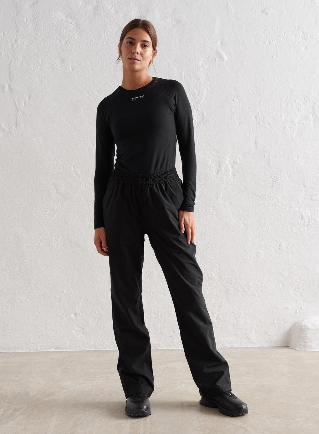 Femme Pantalon Imperméable Noir 3/7