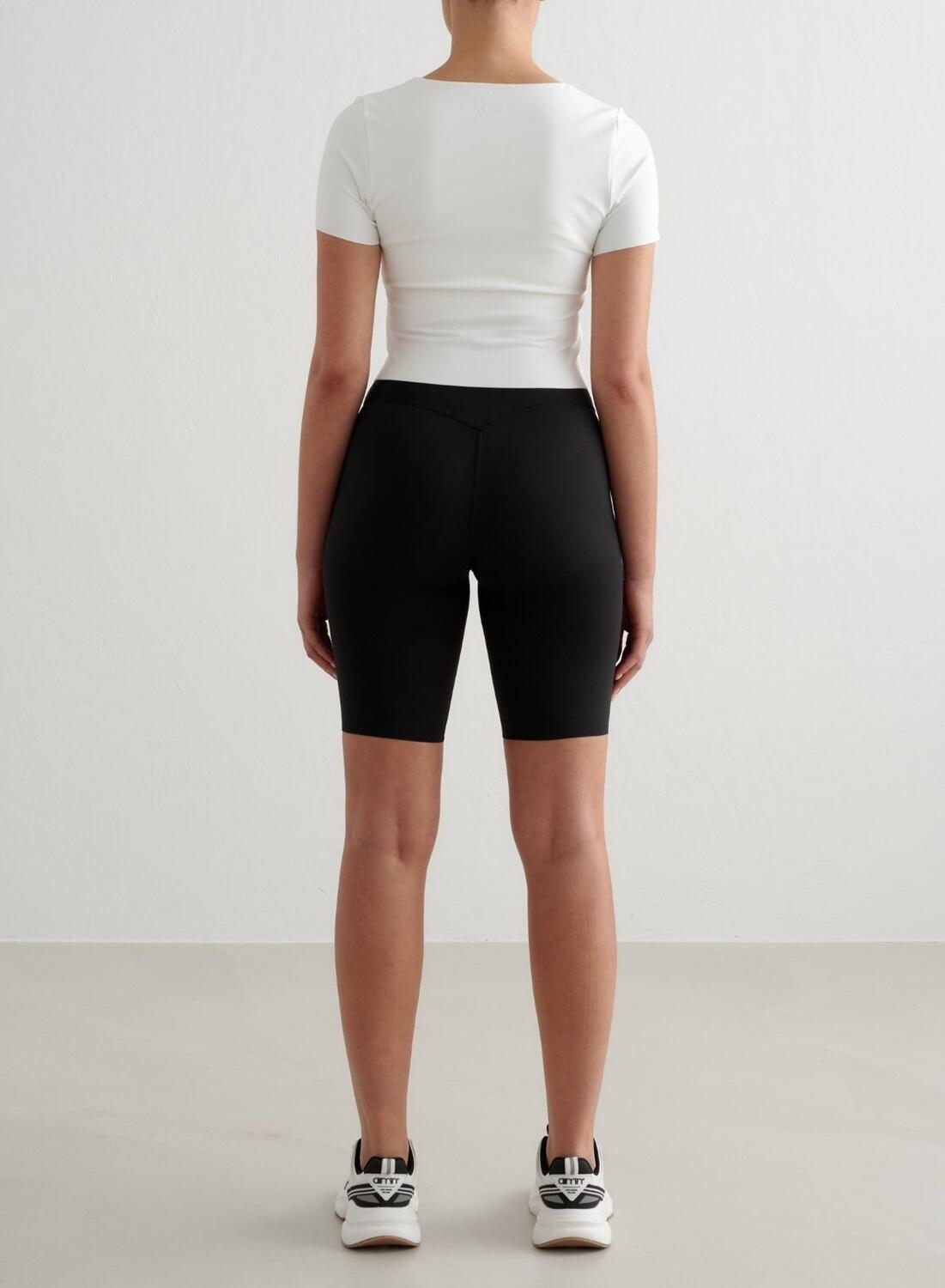 Mujer Sujetador Deportivo Bralette de Manga Corta Blanco 4/6