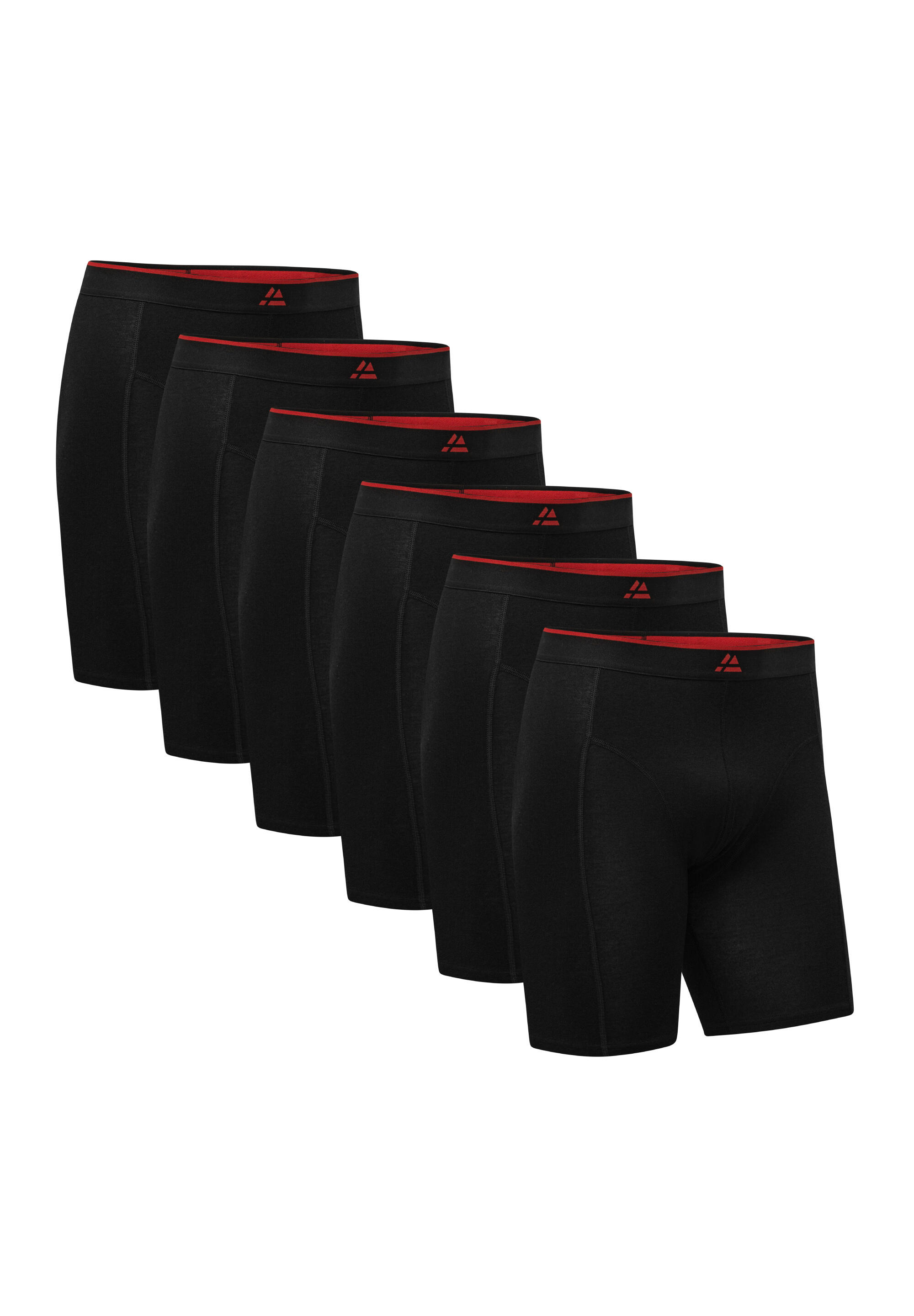DANISH ENDURANCE Boxershorts Bamboo Trunks Extra Long schwarz atmungsaktiv hygienisch