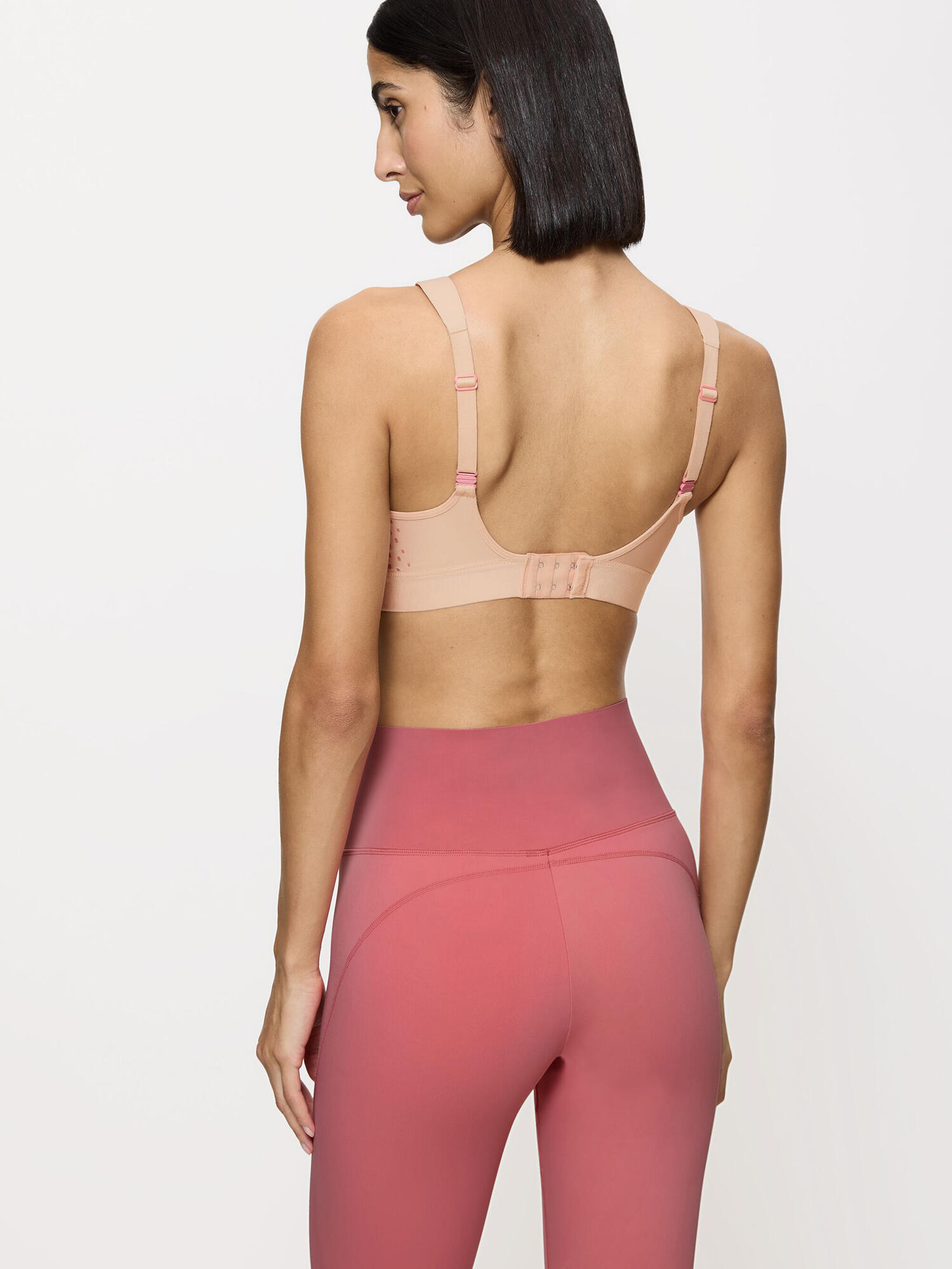 Sport-BH maximaler Halt Damen - Triaction Hybrid Lite hellbraun 3/5