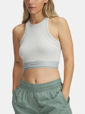 Dames trainings top under armour meridian rib branded tank hydro