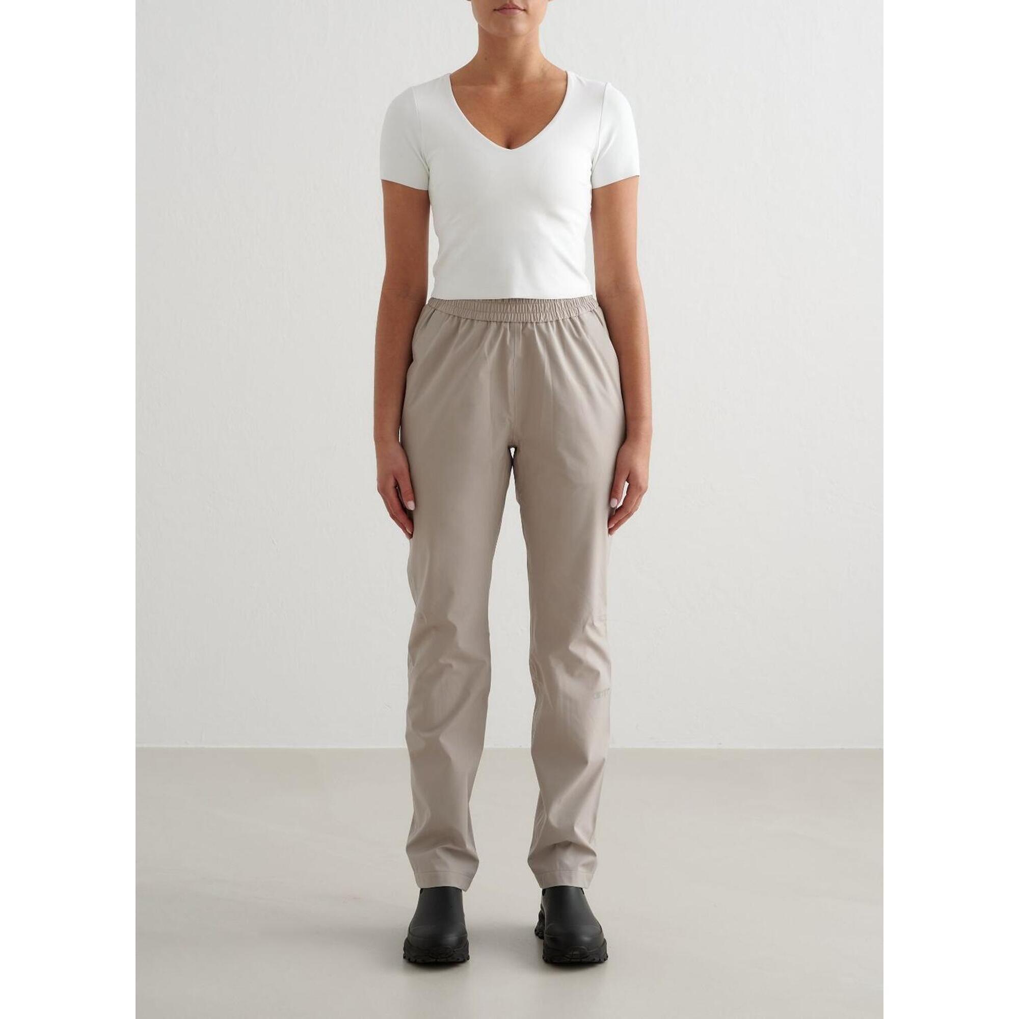 Aim'n - Femme Pantalon De Randonnée Imperméable Beige Foncé - Pantalons - Beige - Decathlon