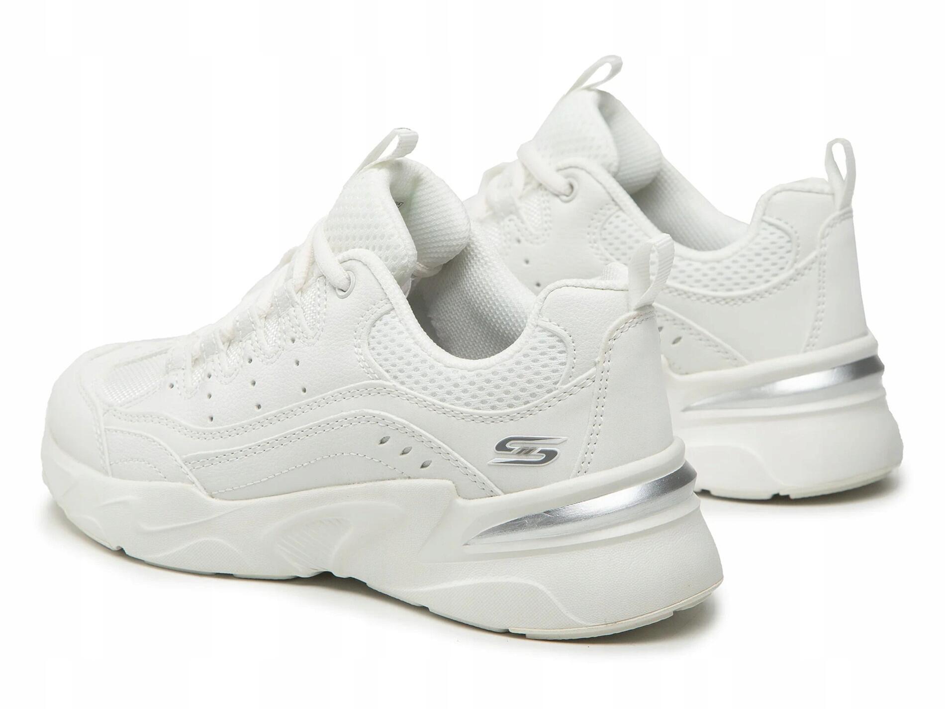 BUTY damskie SKECHERS BOBS BAMINA 117355-OFWT białe niskie na co dzień 38,5 4/6