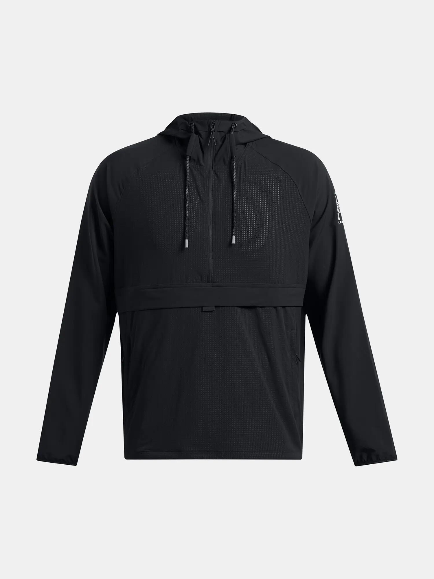 Férfi kabát Under Armour UA RUN ANYWHERE ANORAK-BLK 1/2