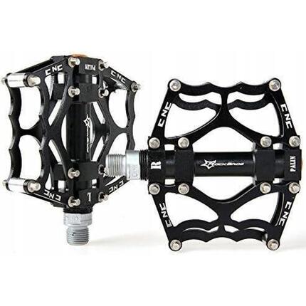 Rockbros Pedały Platformowe Rowerowe MTB z Pinami, Łożyska Maszynowe, Alu