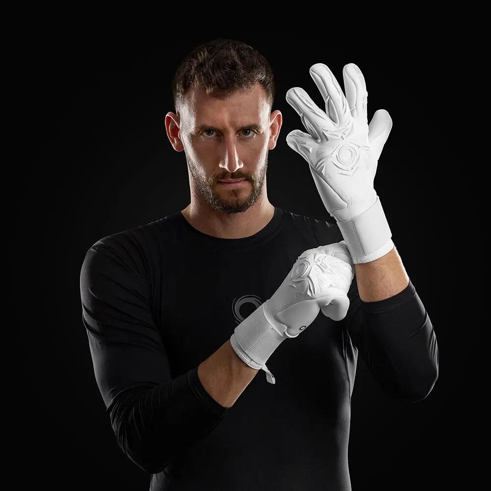 Gants de gardien - Football - Unisexe - adhérence élevée, Flash X Cut - blanc 3/4