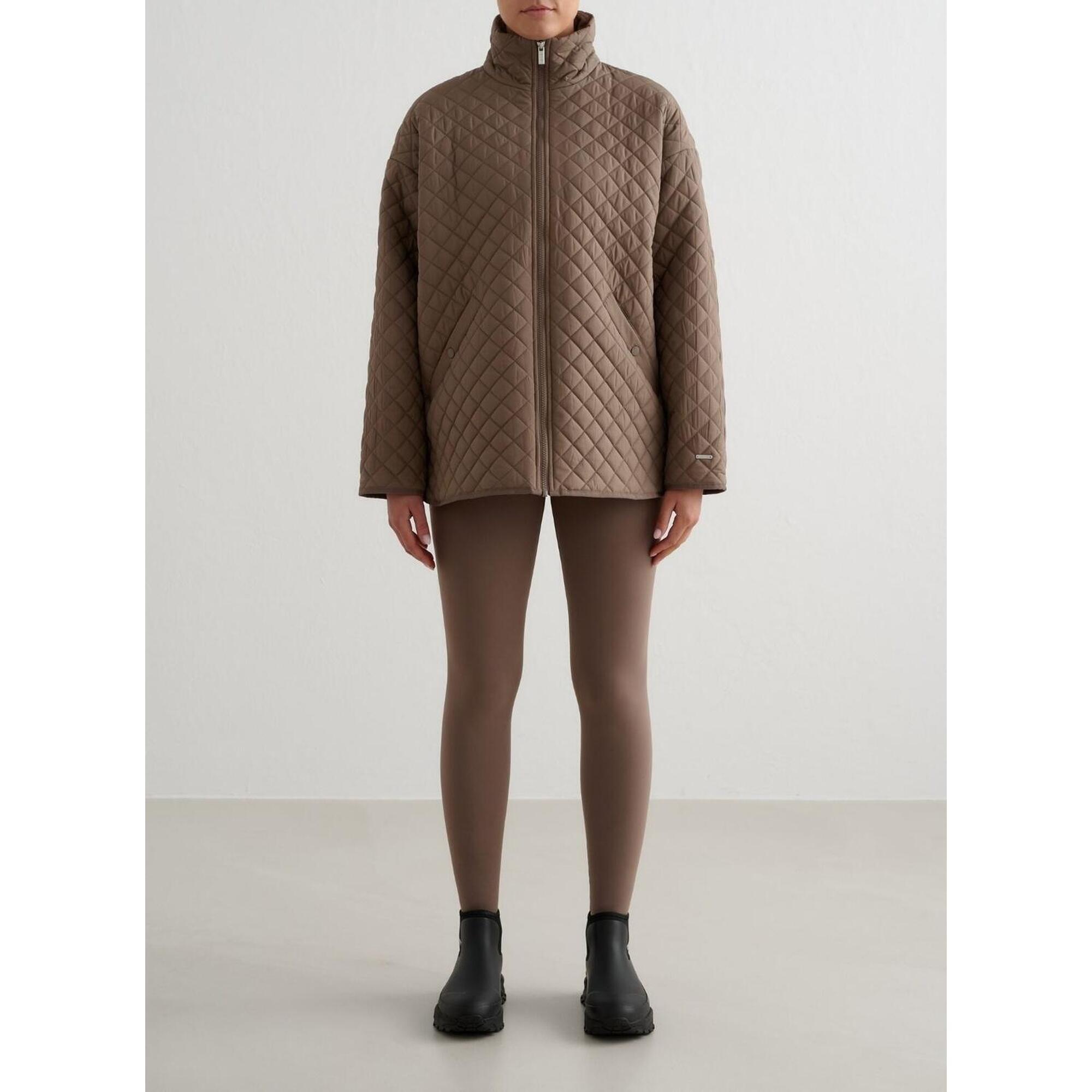 Aim'n - Femme Veste Déperlante Oversize Matelassée Marron - Veste - Marron|vert - Decathlon