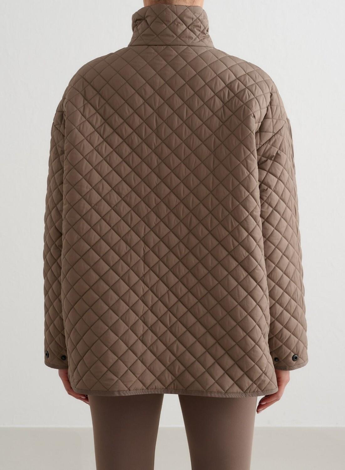 Damen Jacke Wasserabweisend Übergroße Gesteppt Braun 4/6