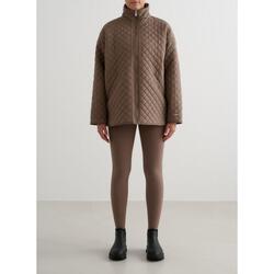 Femme Veste Déperlante Oversize Matelassée Blanc d'Amande