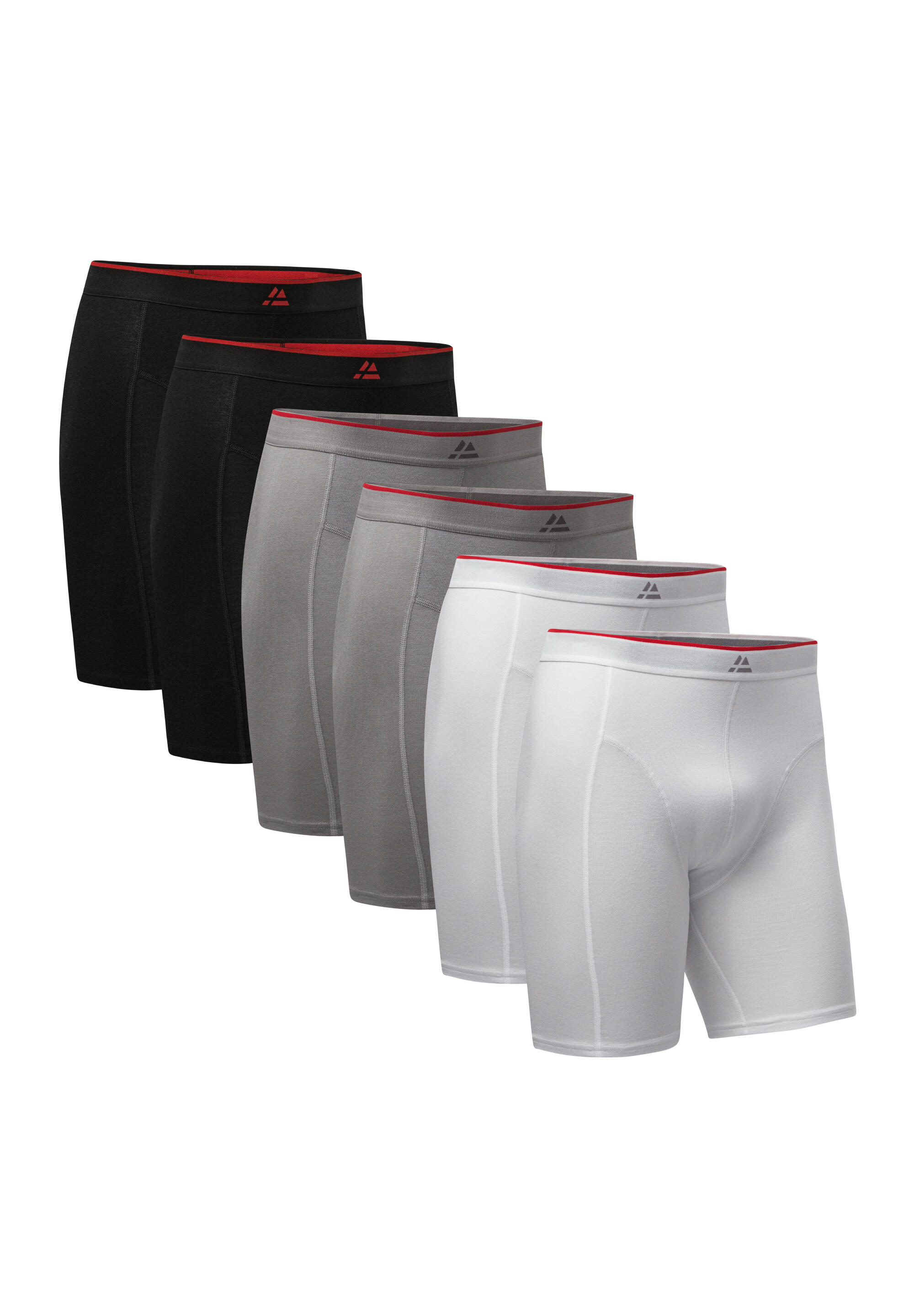 DANISH ENDURANCE Boxershorts Bamboo Trunks Extra Long grau atmungsaktiv hygienisch