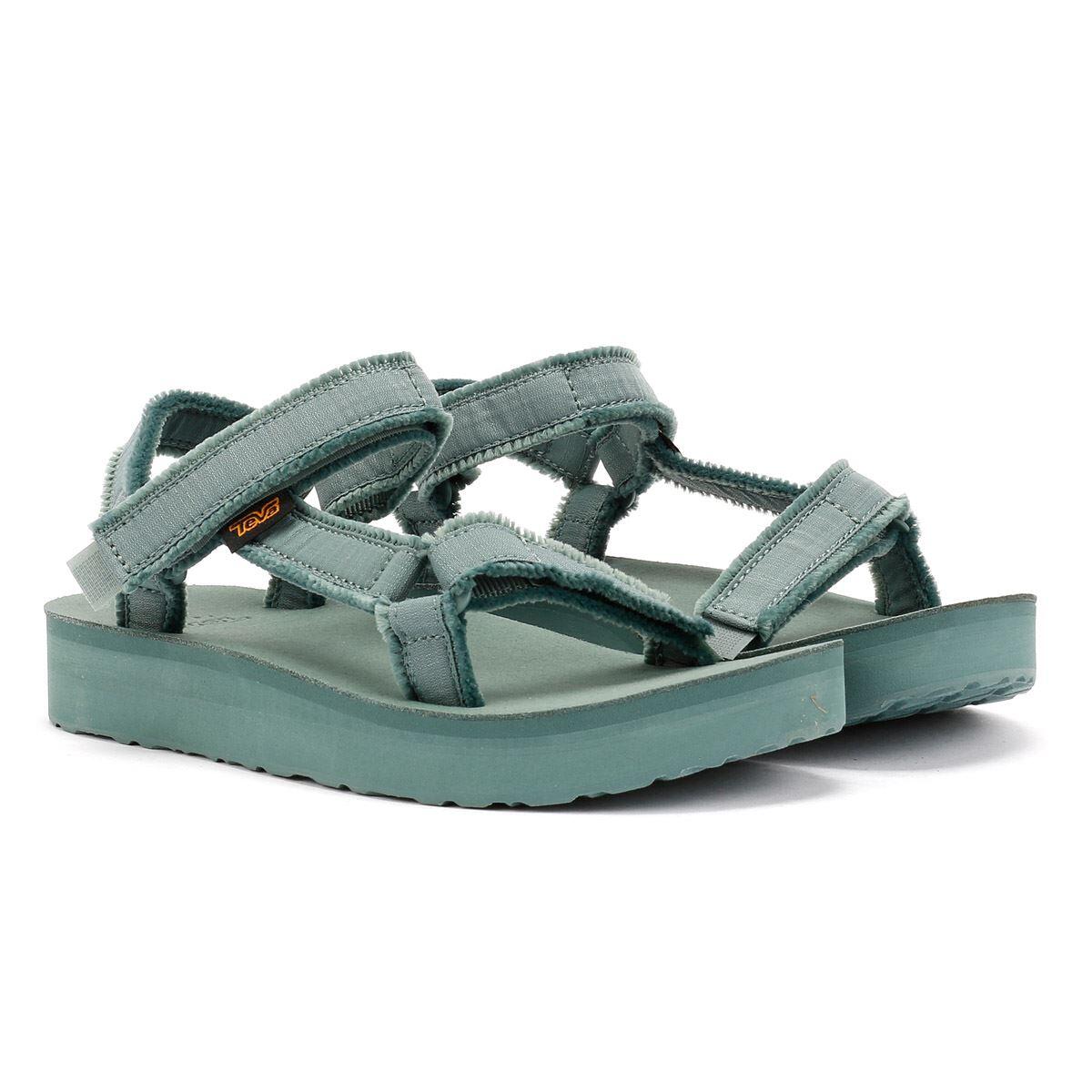 Teva Midform Universal Canvas Women's Silver Pine Sandals TEVA