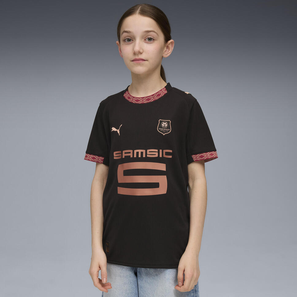 Młodzieżowa trzecia koszulka Stade Rennais F.C. 25/26 PUMA Black Copper Metallic