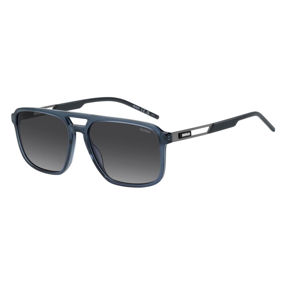 Hugo Boss - Lunettes De Soleil Homme Hugo Hg 1383/s Pjp, Taille 58 Mm - Lunettes De Soleil - Bleu|gris - No Size - Decathlon
