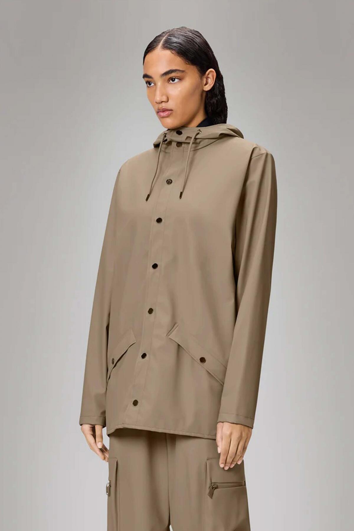 Giacca Rains Modello Jacket W3 Colore Beige 5/5